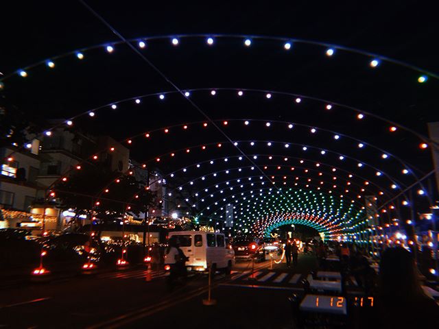 Christmas music and lights display in Ortigas tunnel