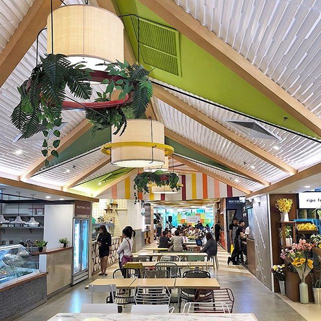 Corner Market at The Podium's quirky, colorful, and bright interior