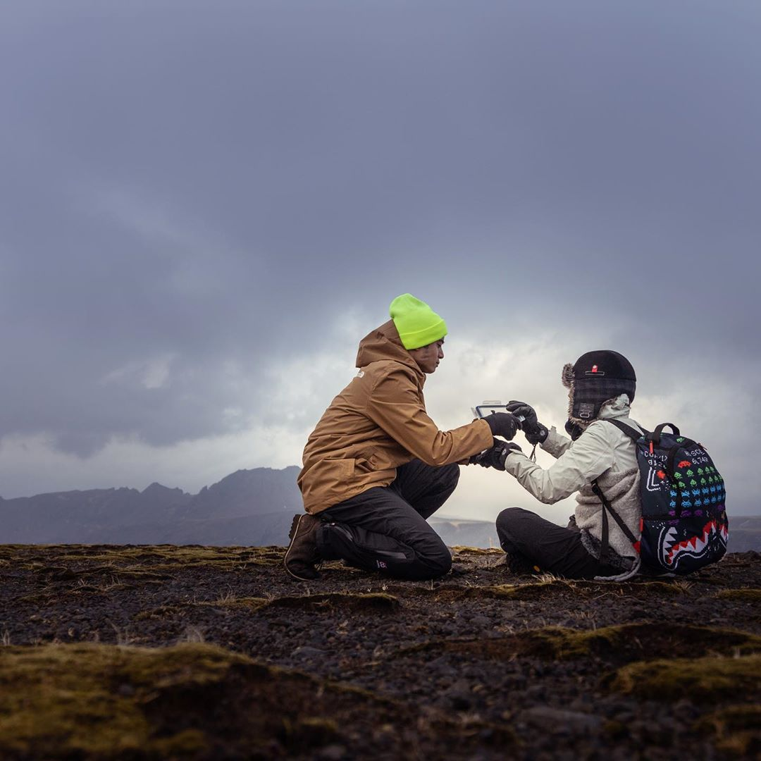 On top of a mountain in Iceland