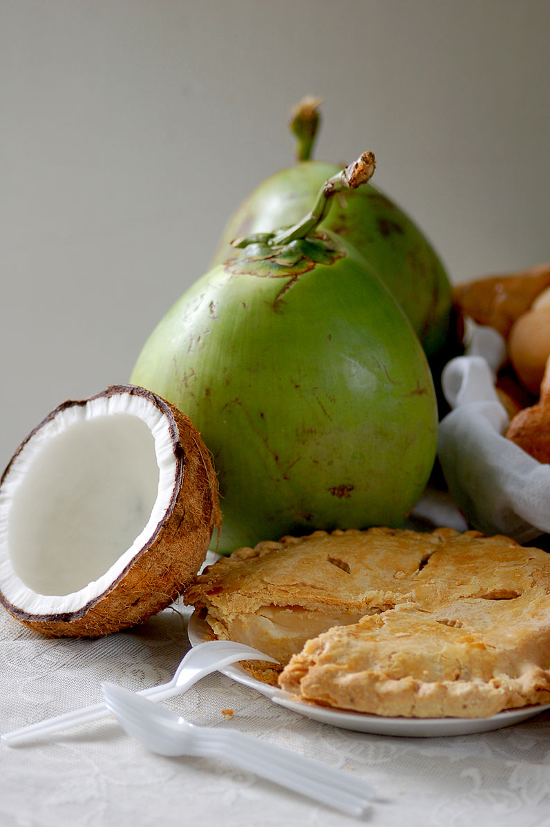 Buko fruit and a sample of the original buko pie snack