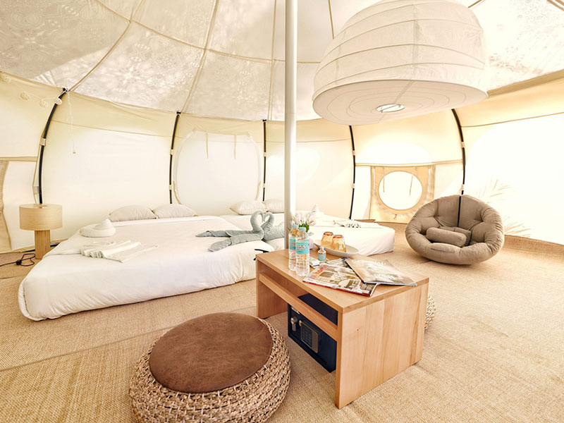 indoor Nacpan glamping