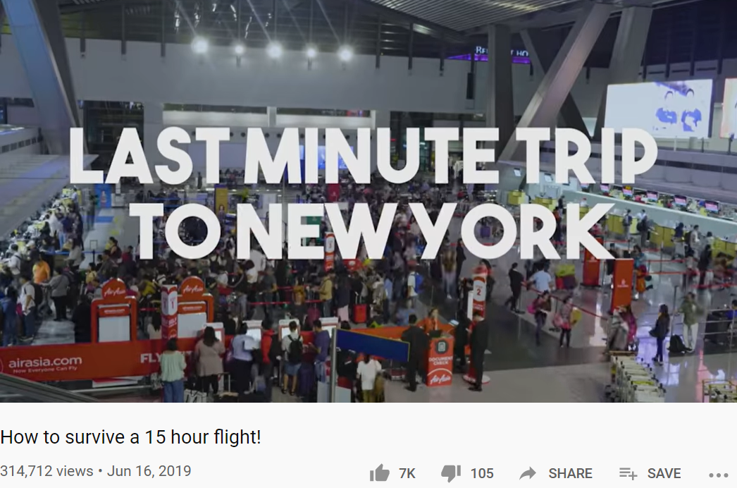 Screenshot of their vlog on their last trip to New York