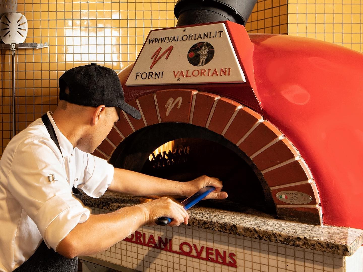 wood fired oven at a mano italian restaurant
