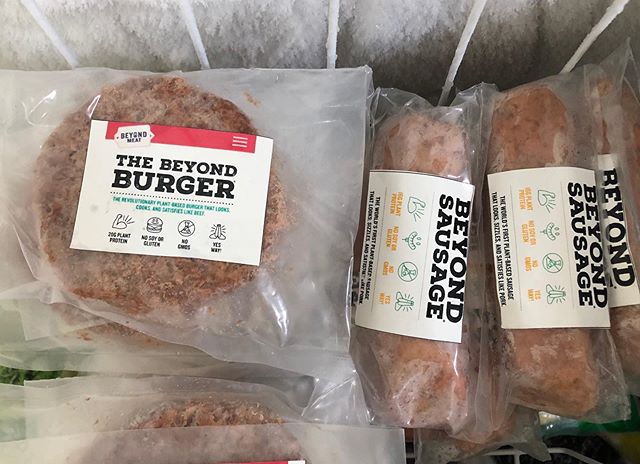 The Beyond Burger imitation meats from The Vegan Grocer