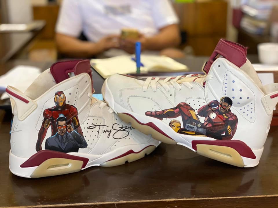 Jordan 6 Personalized Tony Stark Iron Man