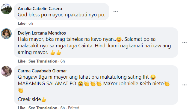 Reactions of residents of Cainta to Mayor Nieto's auction efforts