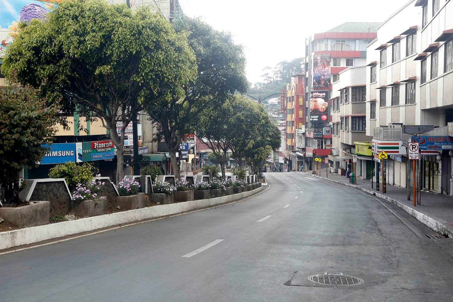 Empty Session Road in Baguio