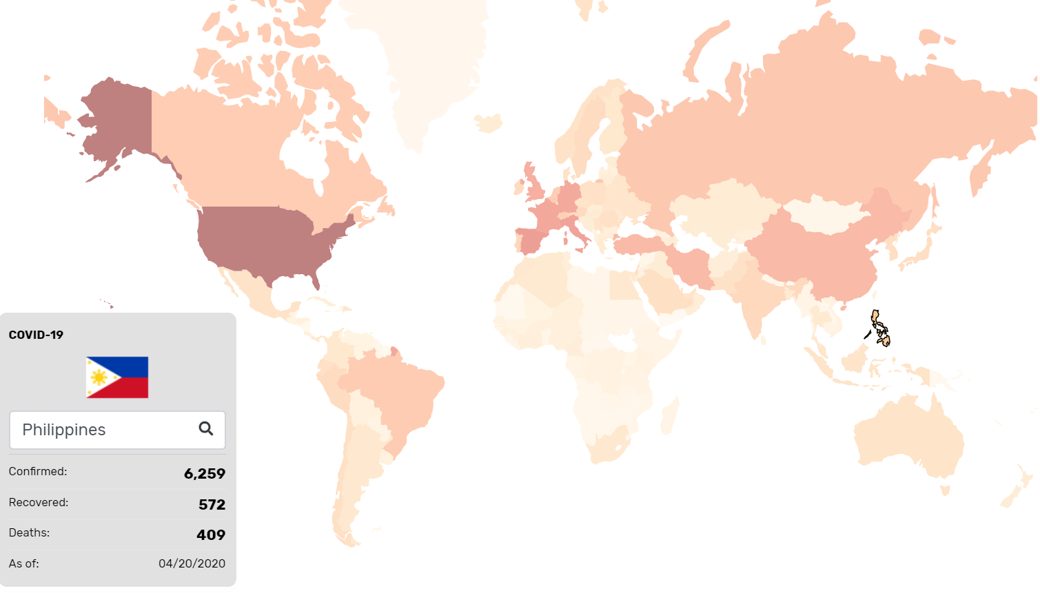 Heat map feature of StaySafe