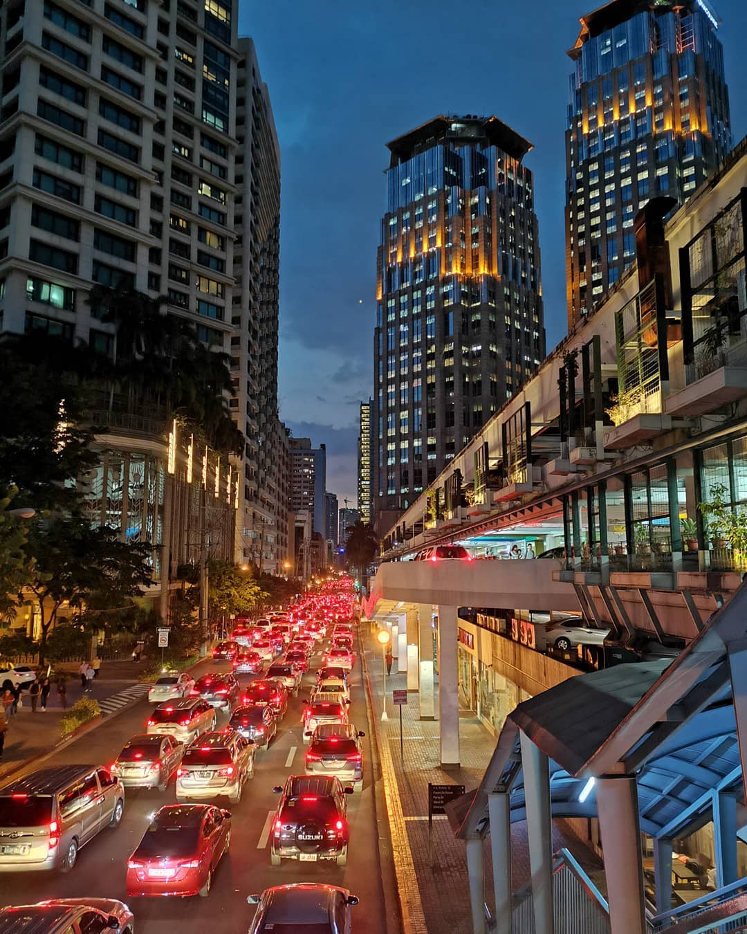 Makati traffic at night