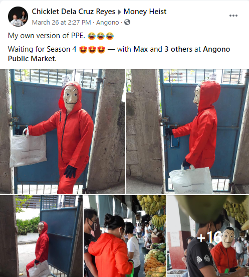 Chicklet Dela Cruz Reyes in Money Heist costume