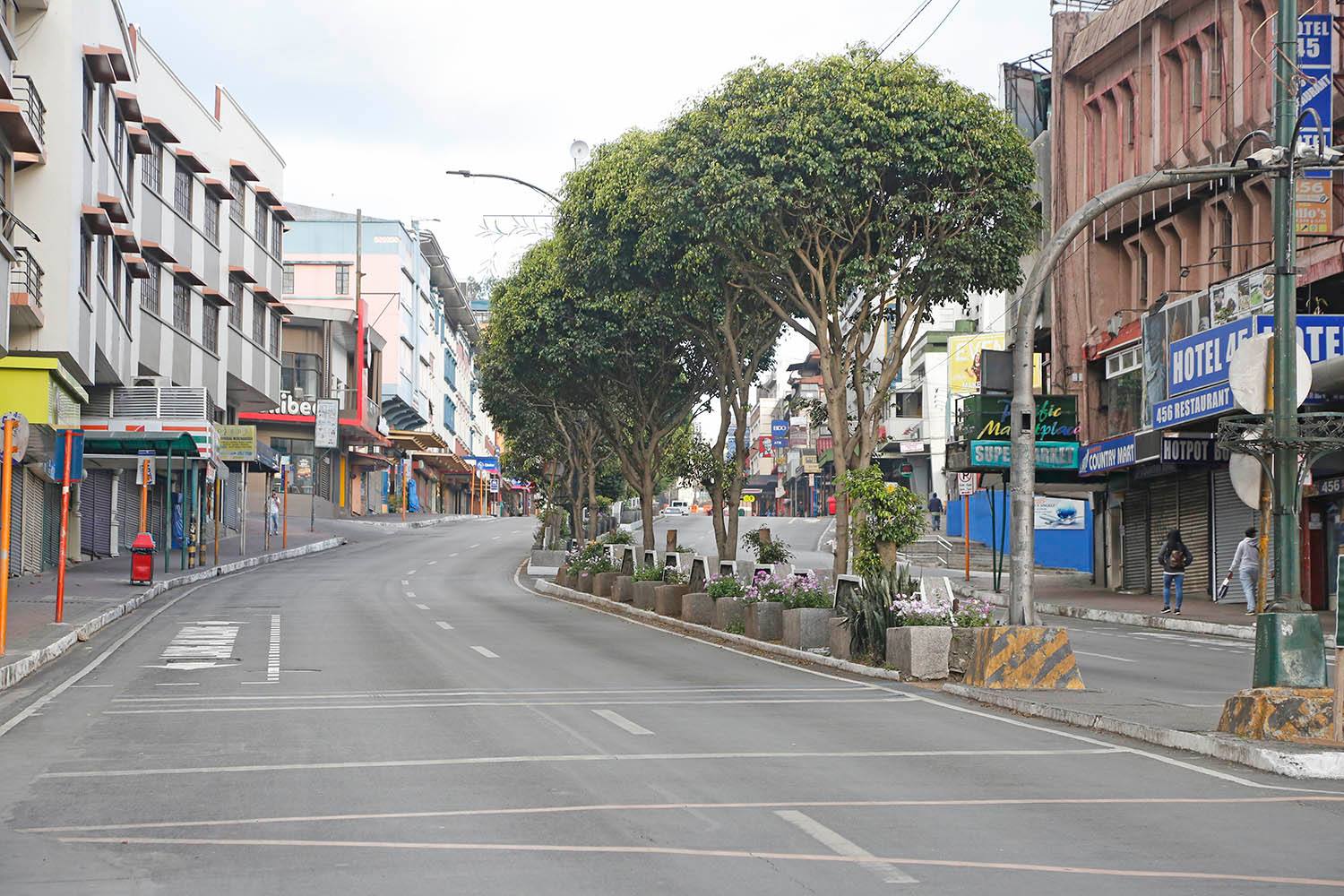 Empty Session Road in Baguio