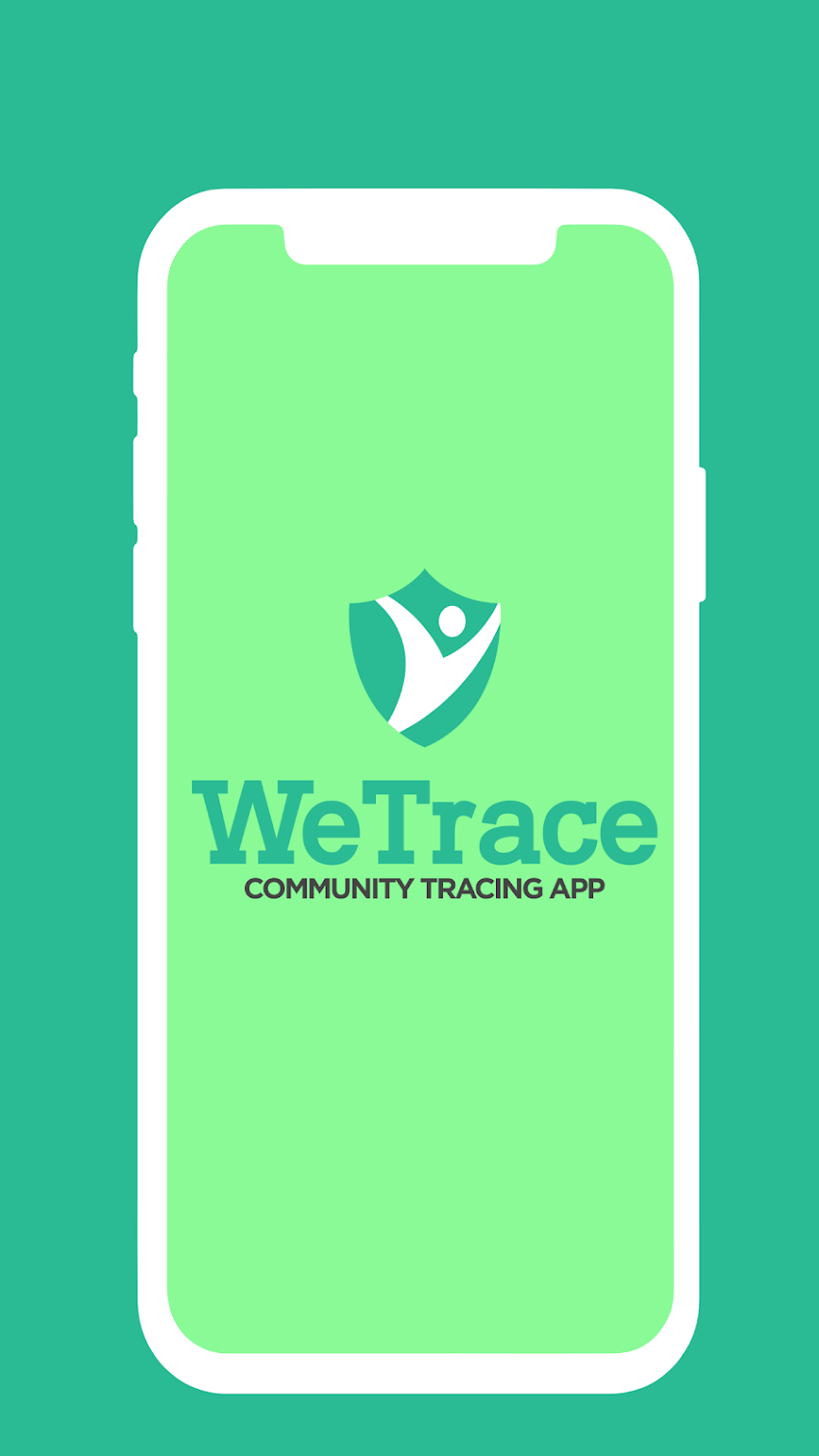 graphic of the WeTrace app