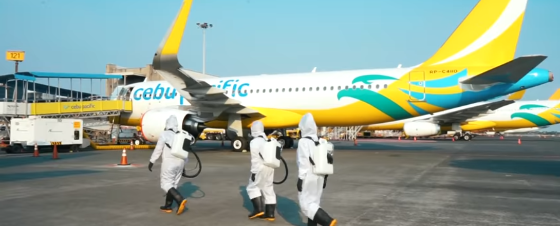 Extensive Cebu Pacific aircraft disinfection