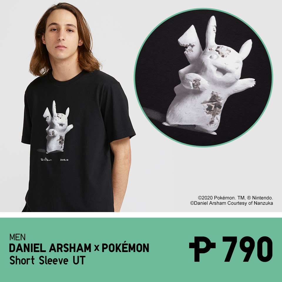 Uniqlo Cystallized Pikachu black for men