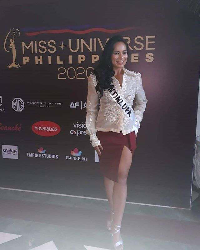 filipina in formal attire and a sash