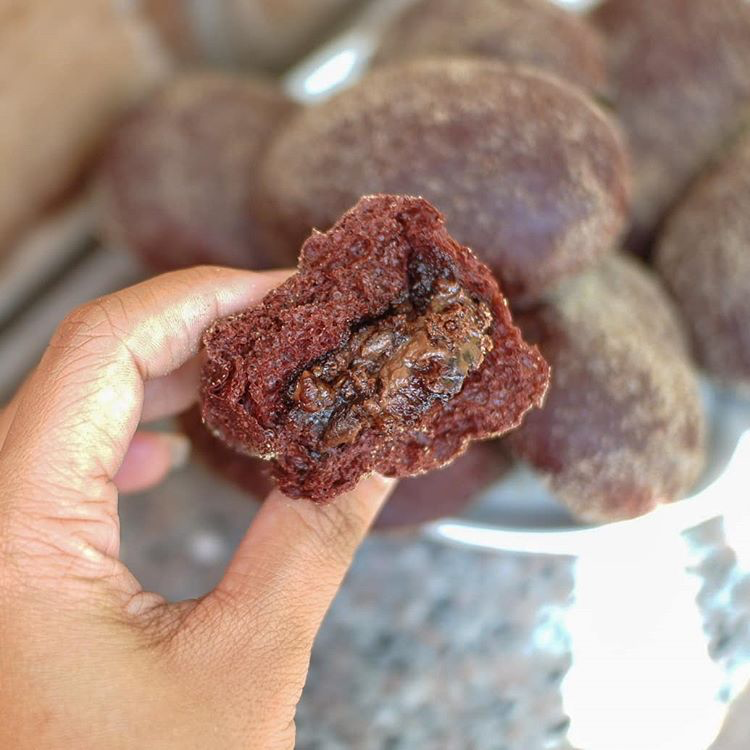 dark brown chocolate pandesal