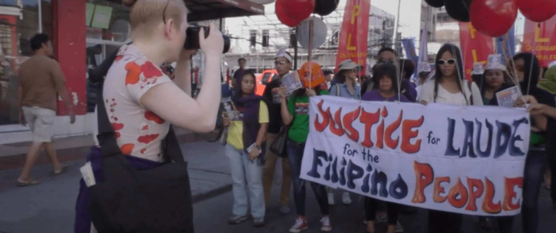 protest, "justice for laude" posters