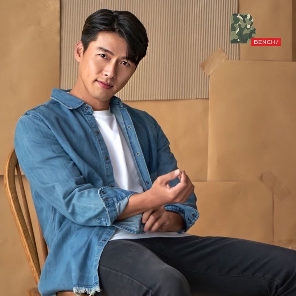 Hyun Bin Bench - denim button down