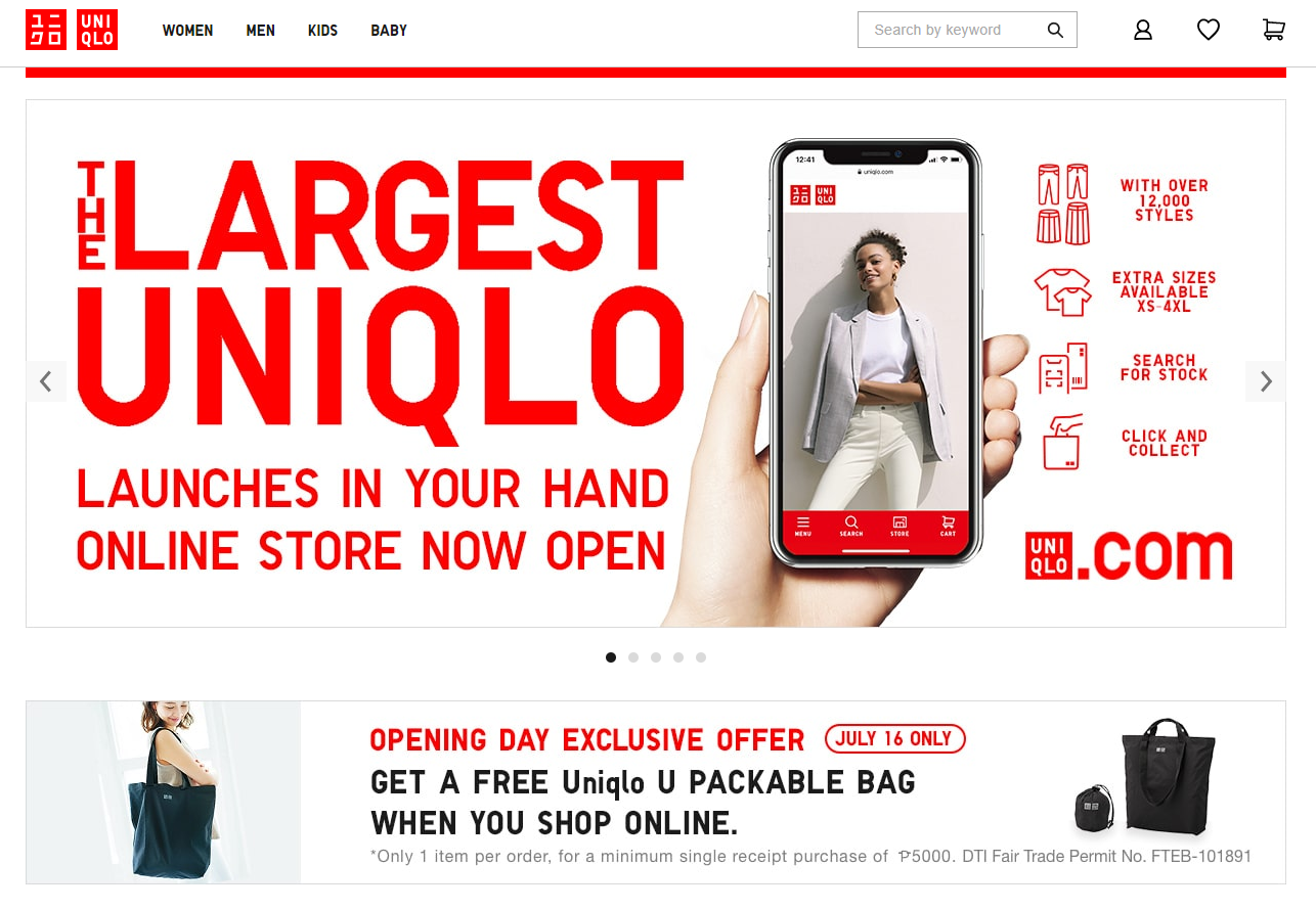 UNIQLO on-line store[]