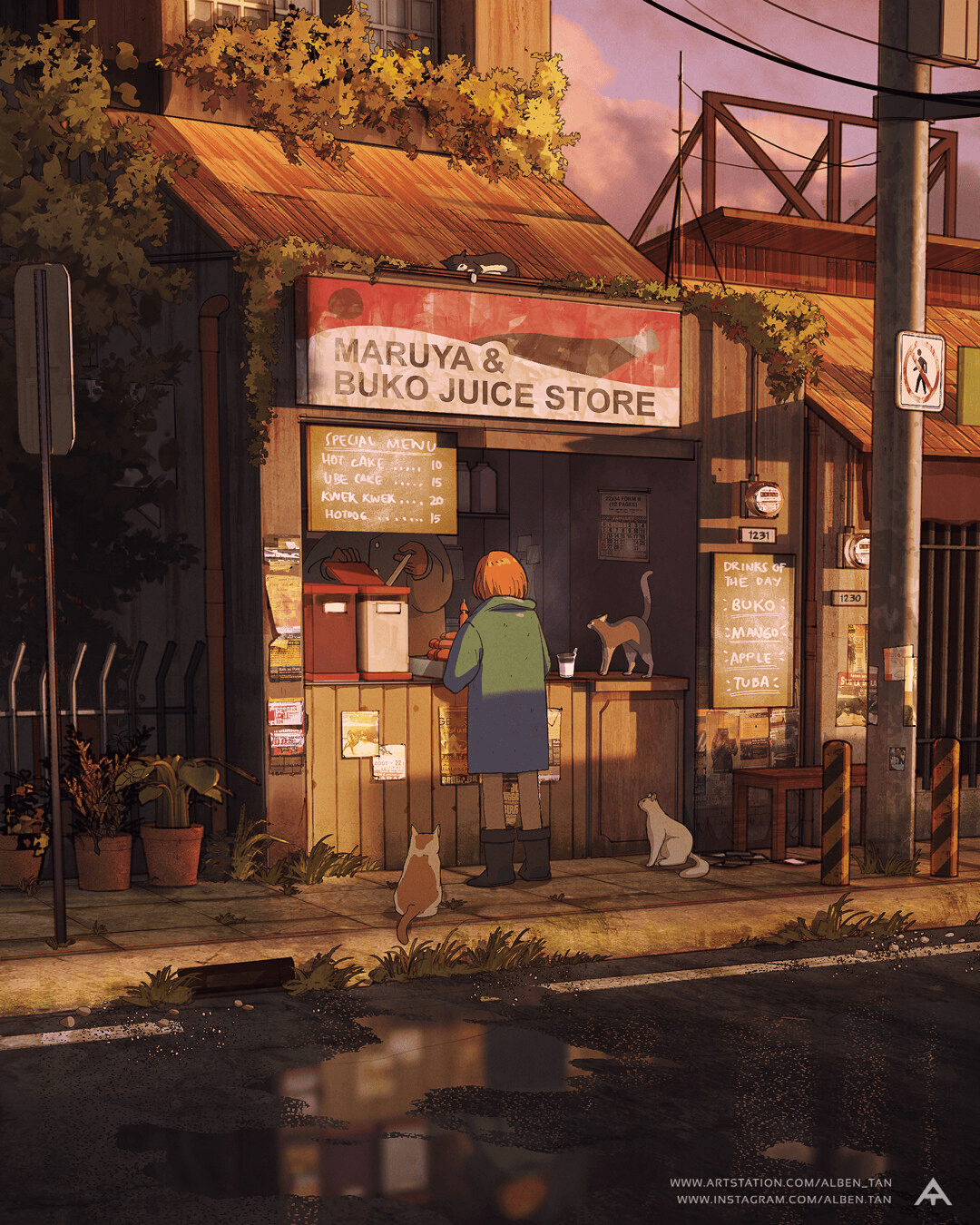 sari-sari store in studio ghibli style art