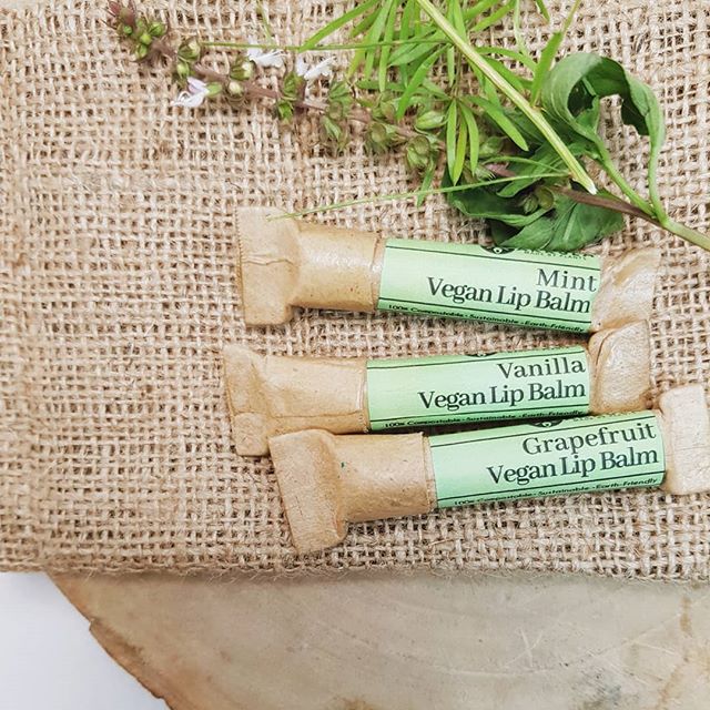 sustainable makeup and skincare - vegan lip balms