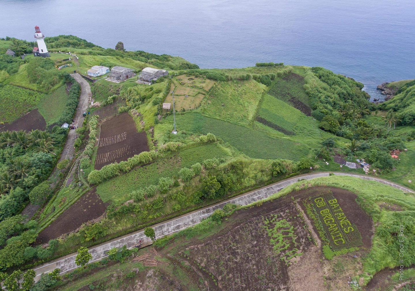 Batanes aerial shots - Naidi Hills organic farm