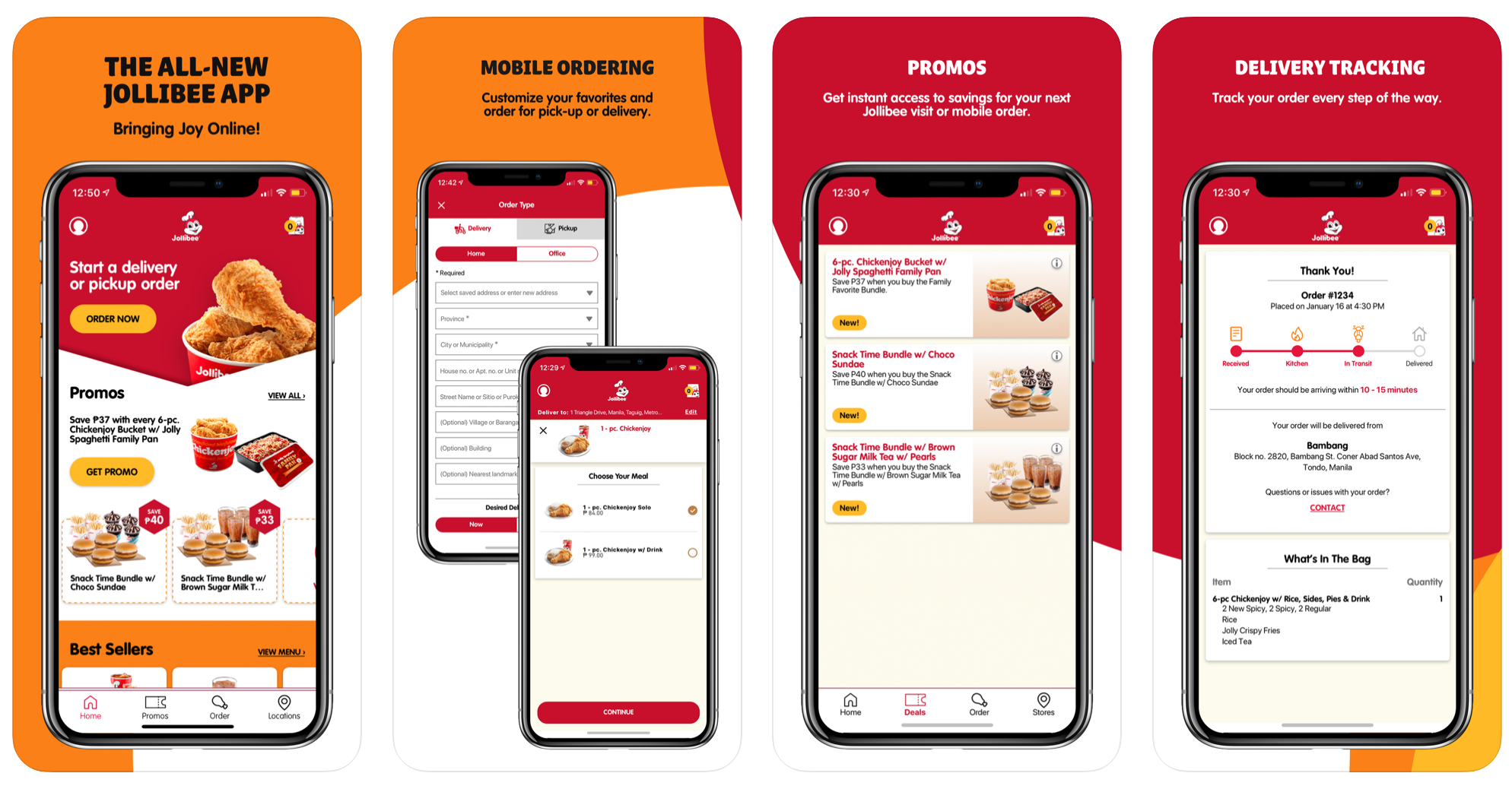 jollibee app - app features