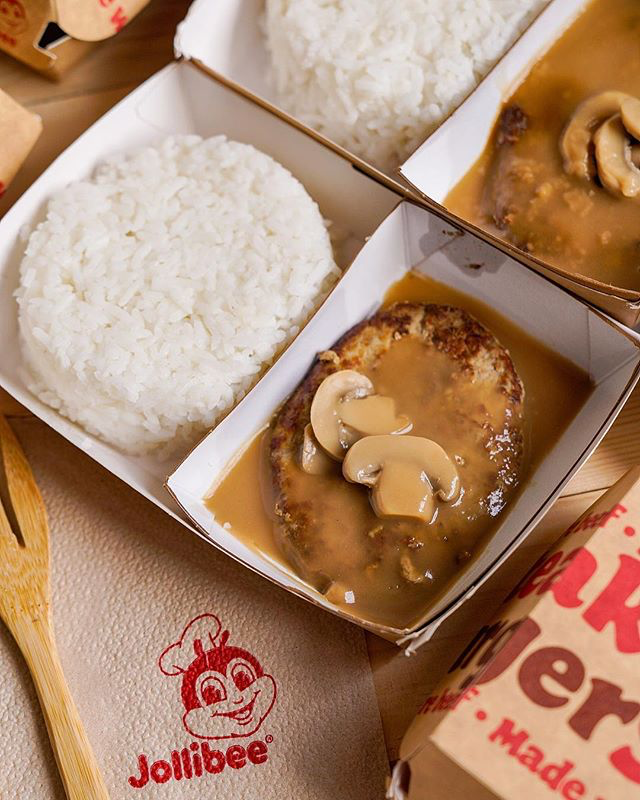 jollibee under 350 calories - burger steak