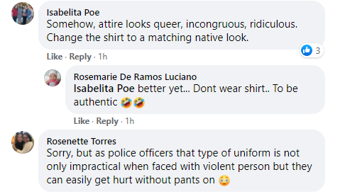 Baguio police bahag - Filipiniana FB group comments