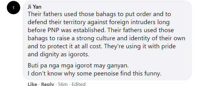 Baguio police bahag - Netizen comment