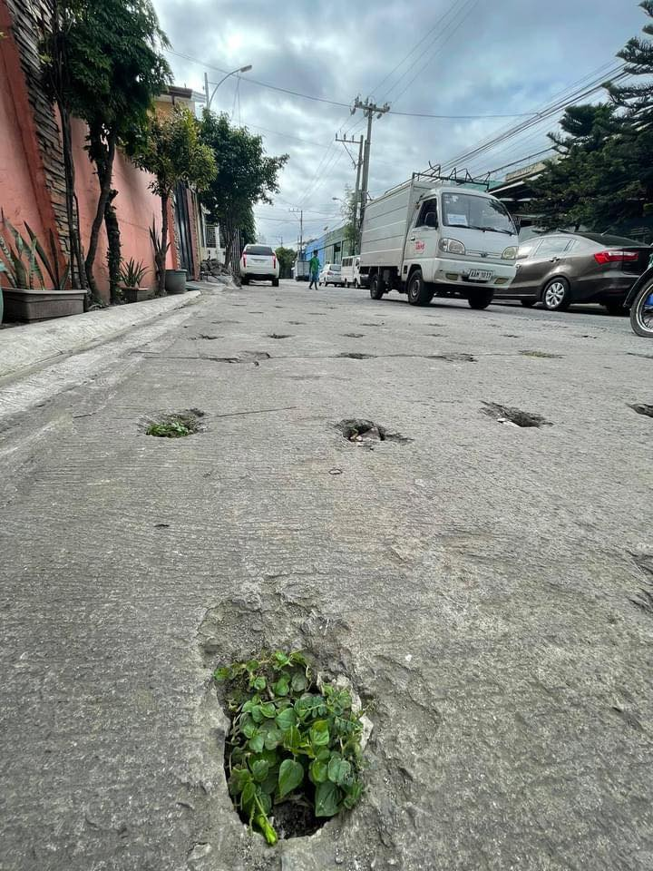 drilled holes at West Los Angeles Street in Quezon City