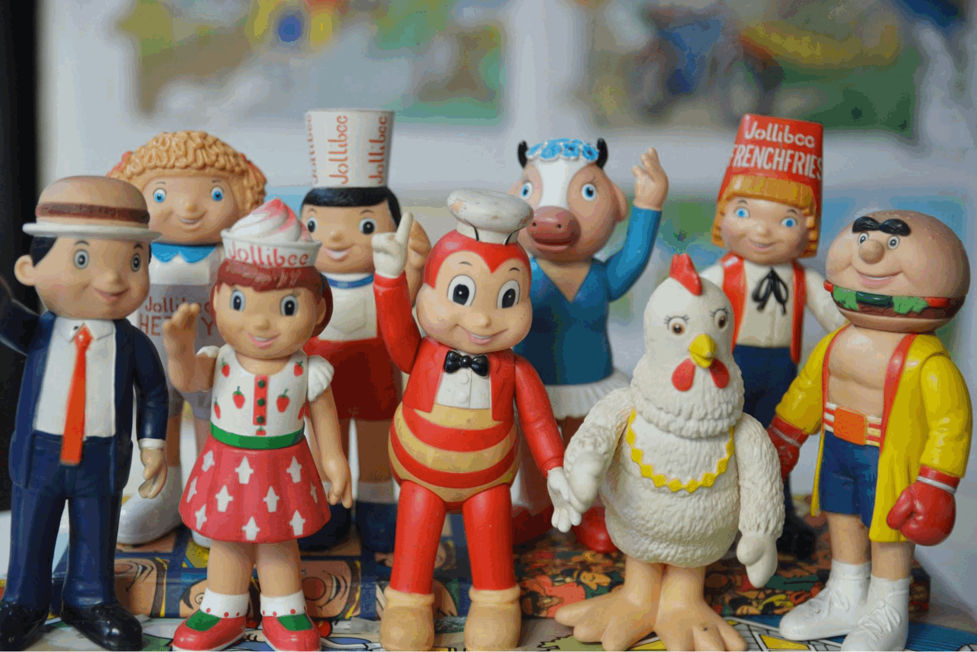 Filipino childhood things - vintage Jollibee toys