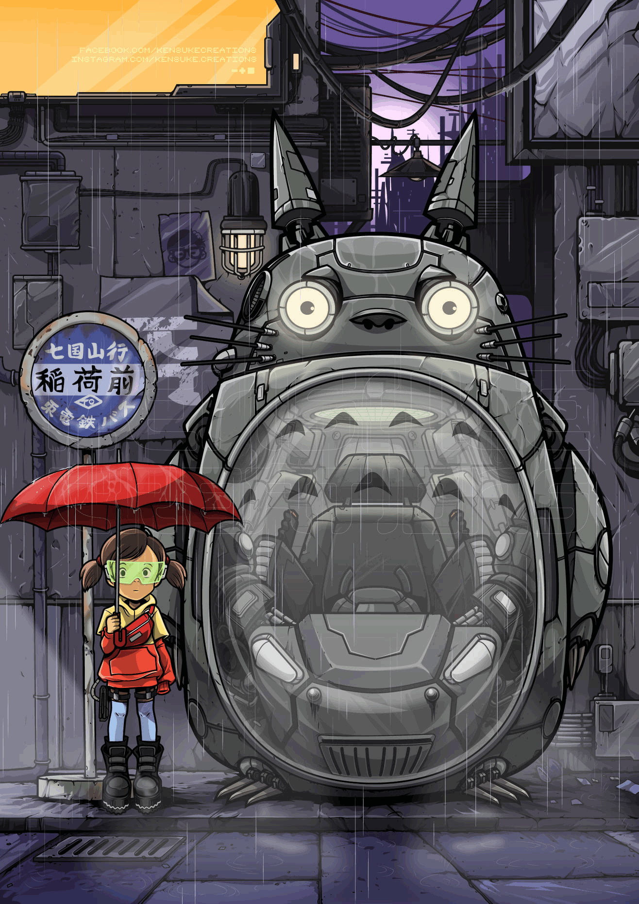 Delivery superhero Kensuke Creations - cyborg Totoro