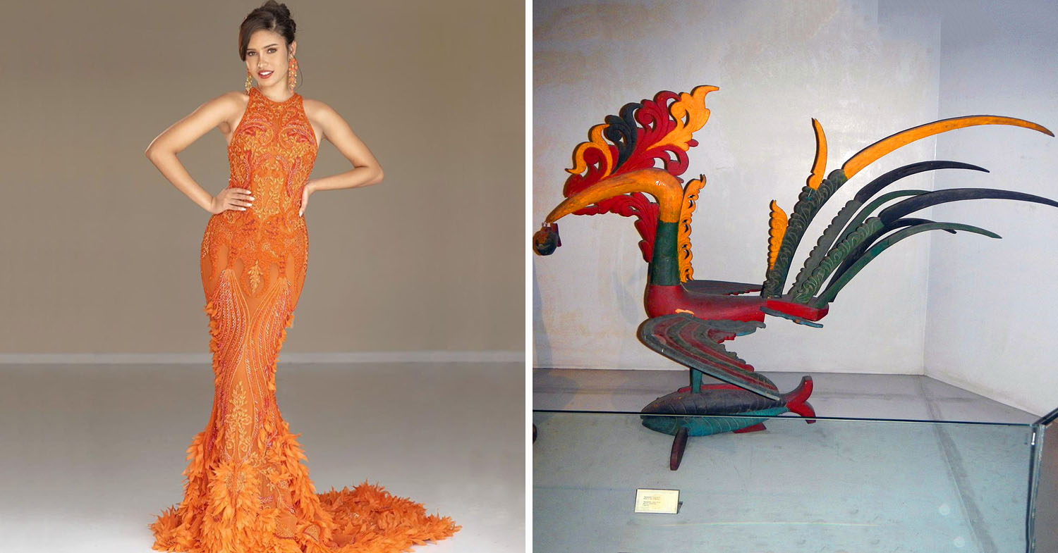 Rabiya Mateo evening gown - Sarimanok-inspired orange gown