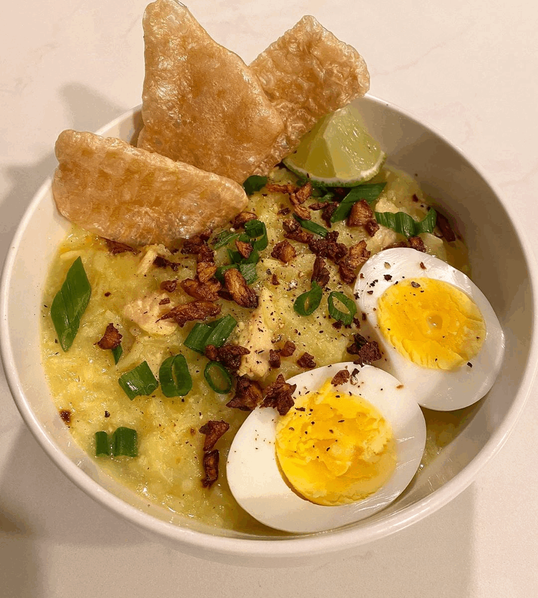 Filipino street foods - arroz caldo