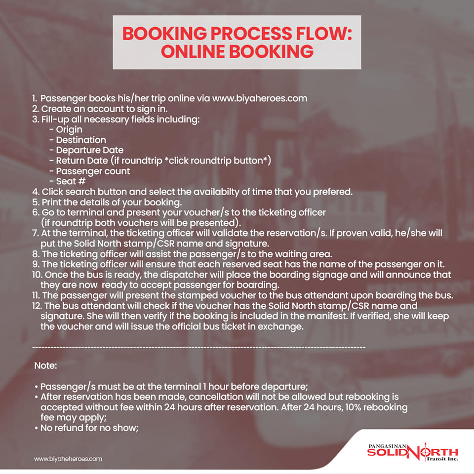 PITX to Baguio - Online Booking Process