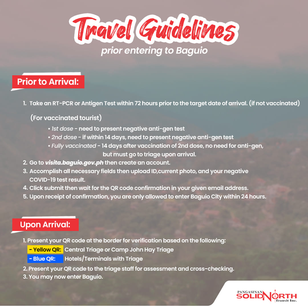 PITX to Baguio - Travel Guidelines