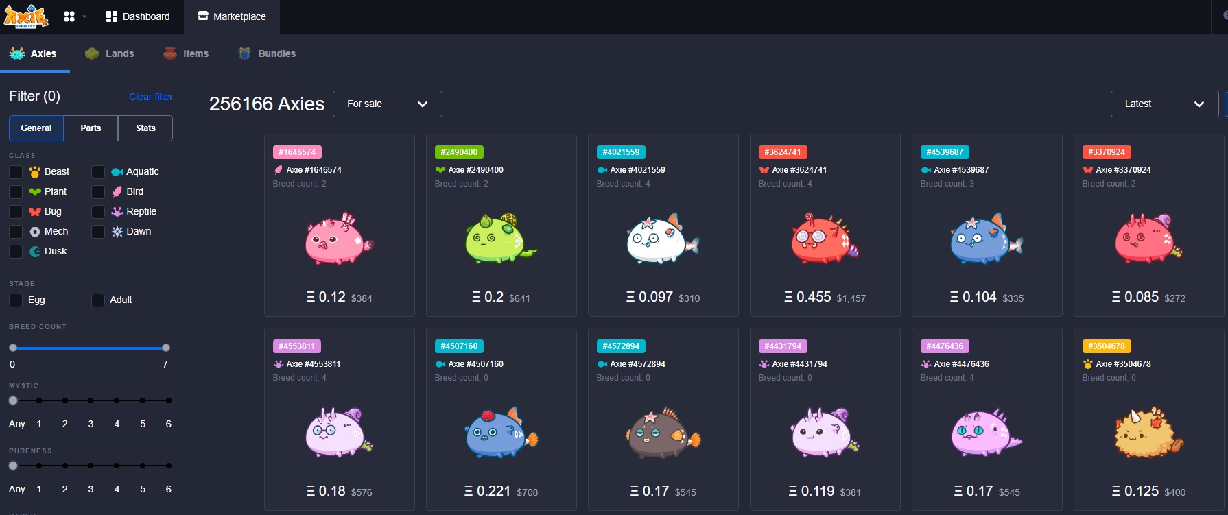 axie infinity - marketplace