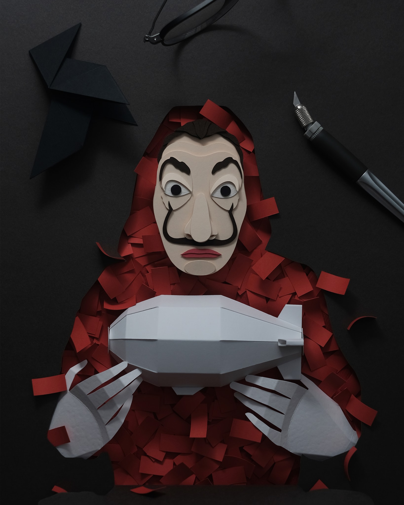 Money Heist Paper Art - John Ed De Vera