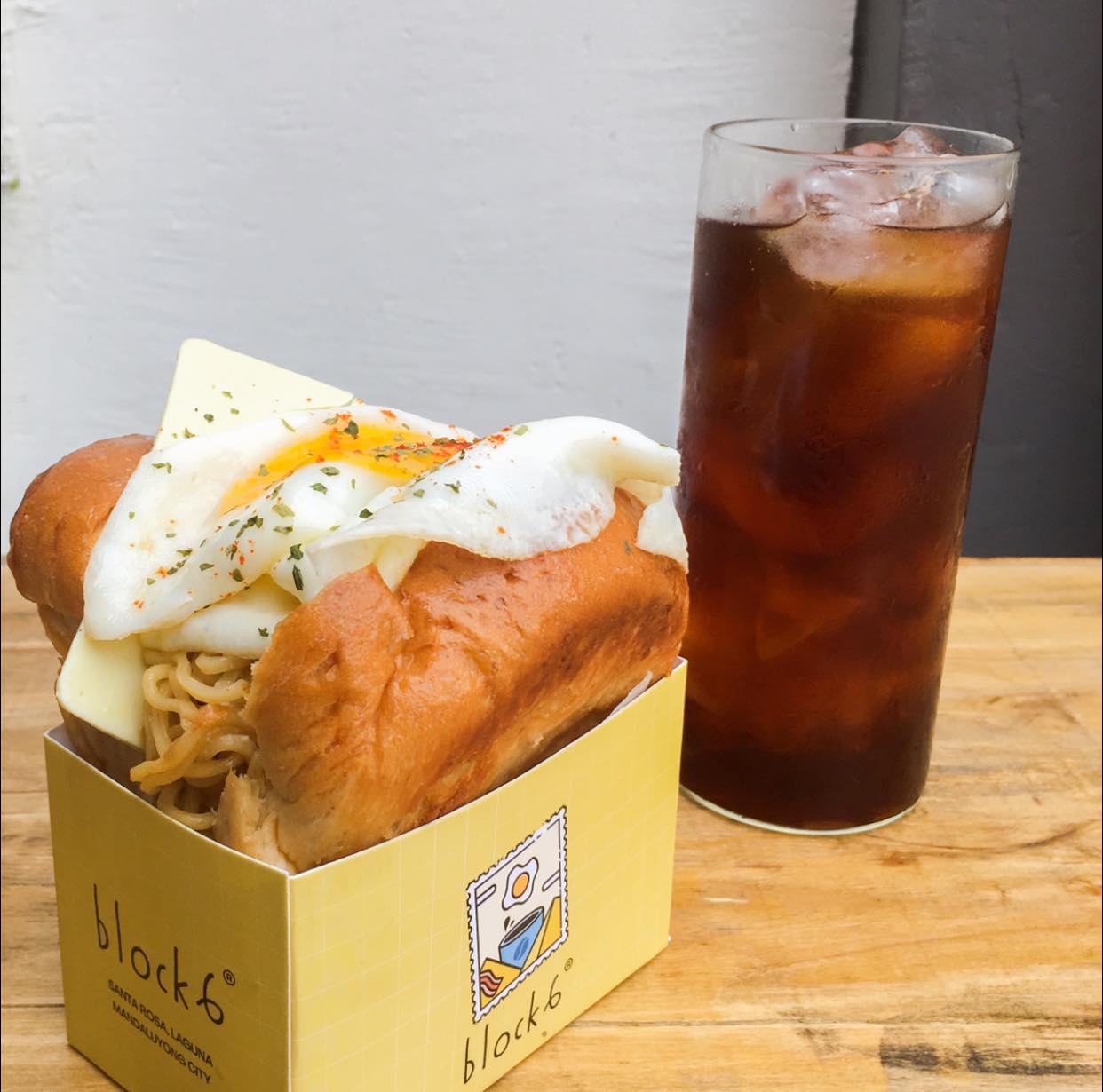 Block 6 Cafe - Mi Goreng Egg Drop Sandwich
