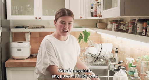 Angelica Panganiban washing a mug