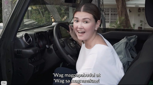 Angelica Panganiban in a car