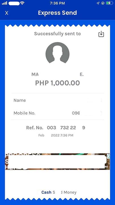 gcash proof of payment