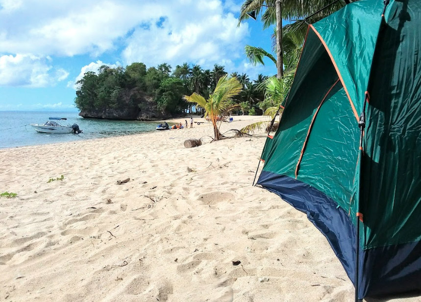 Beach camping in Borawan