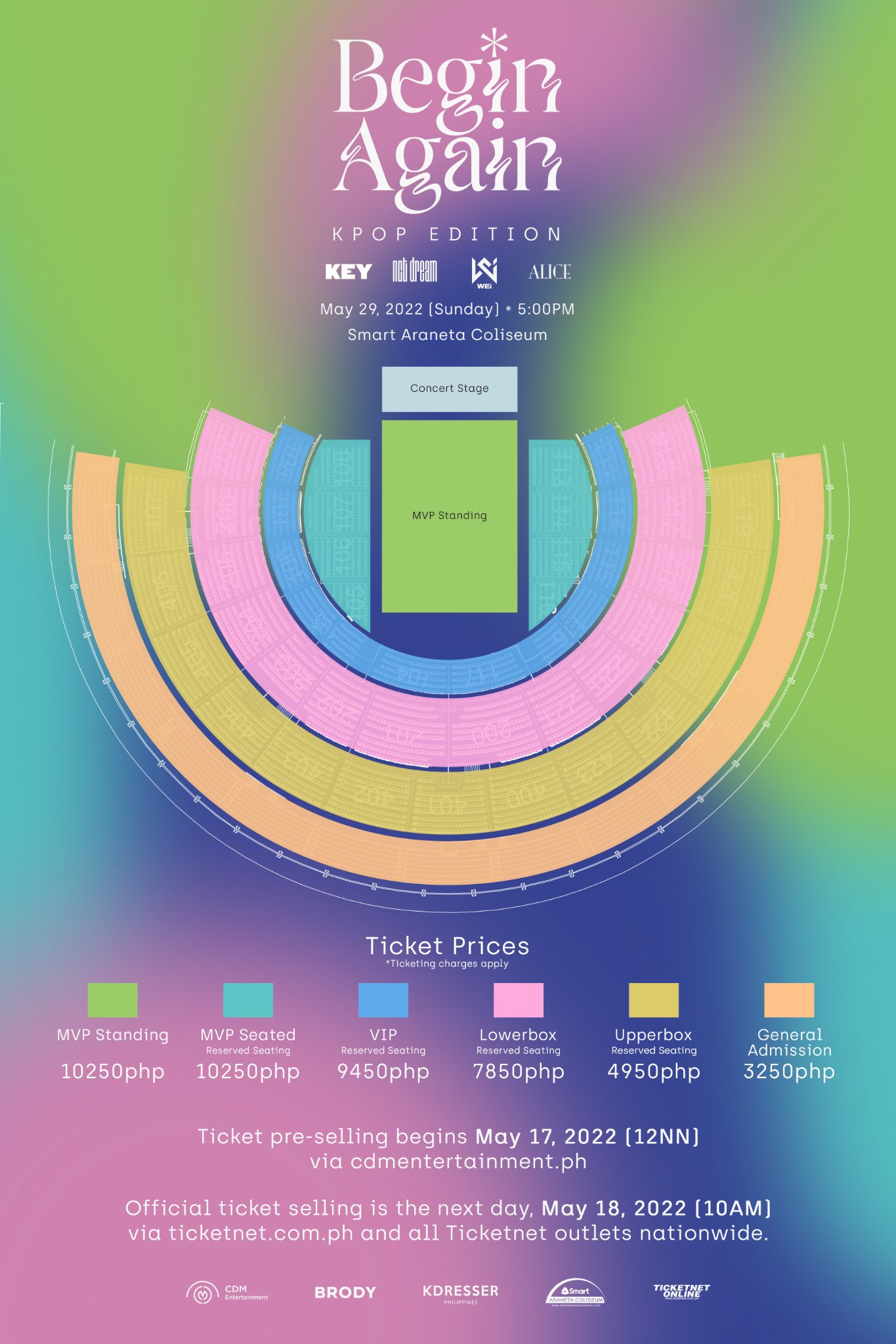 Begin Again K-pop Edition seat plan