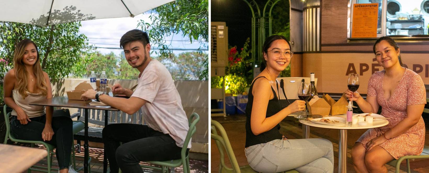 Apero Pitstop in Quezon City - day and night