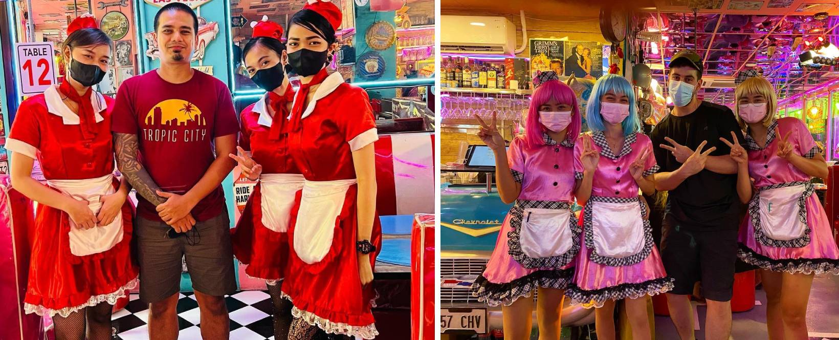 YOLO Retro Diner in Las Piñas - friendly staff with matching costumes