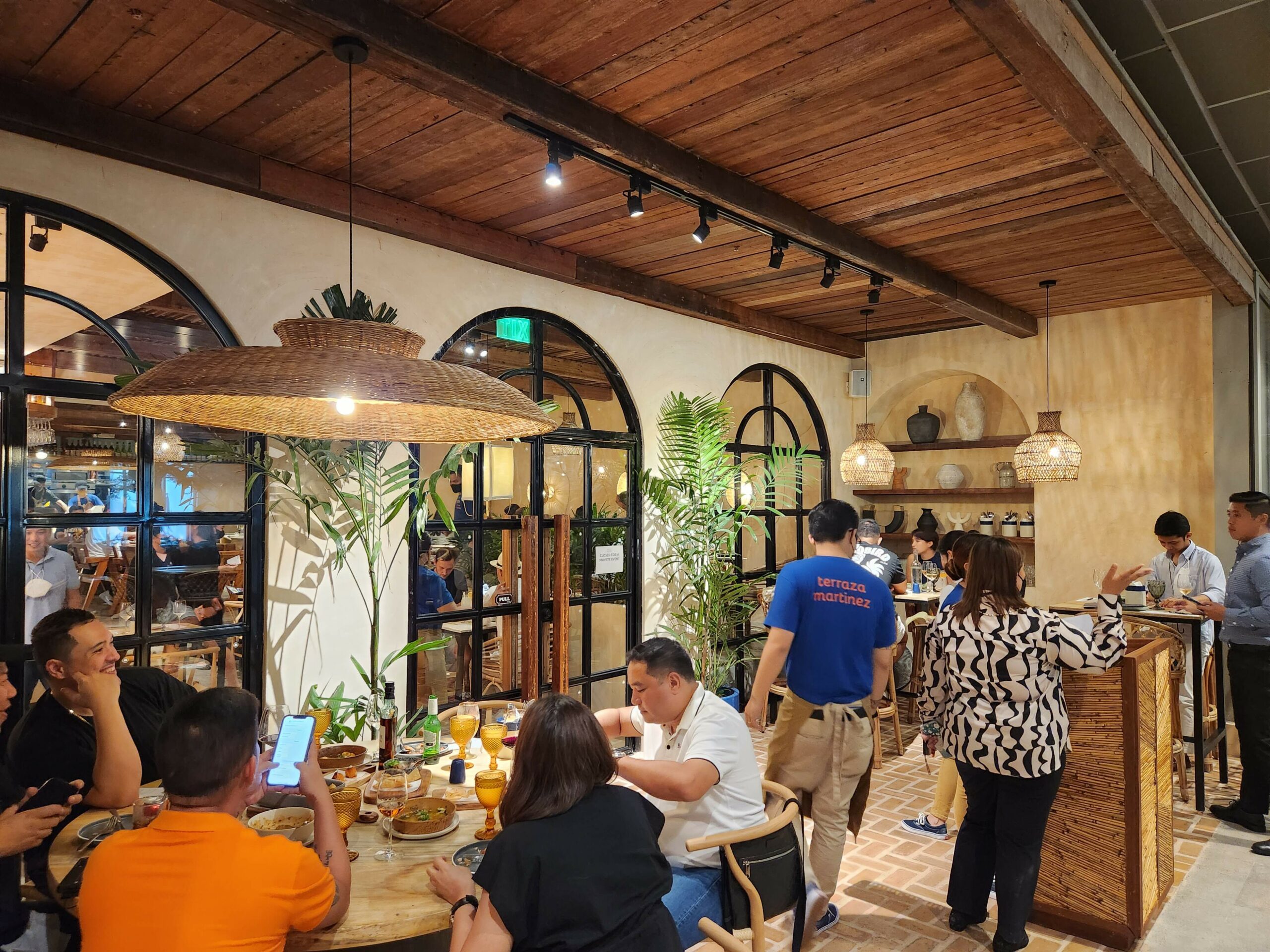 Terraza Martinez in BGC - Arched Spanish glass door and windows