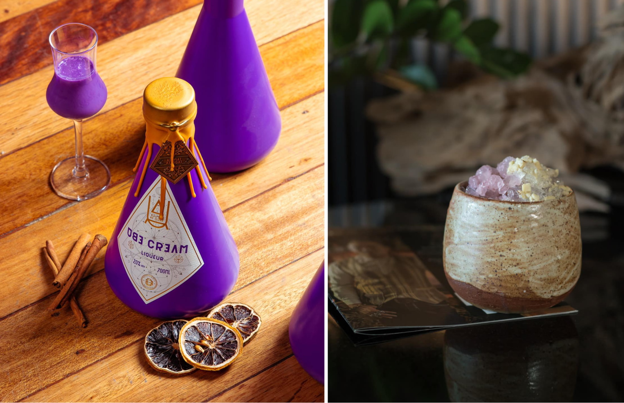 makati bars - agimat at ugat foraging bar and kitchen ube drinks