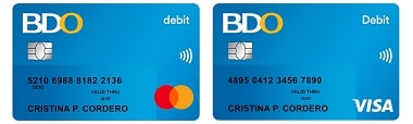 BDO Mastercard and Visa Card